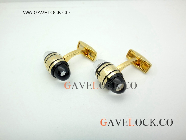 High Quality Montblanc Urban Walker Cufflinks - Gold Cufflink Montblanc
